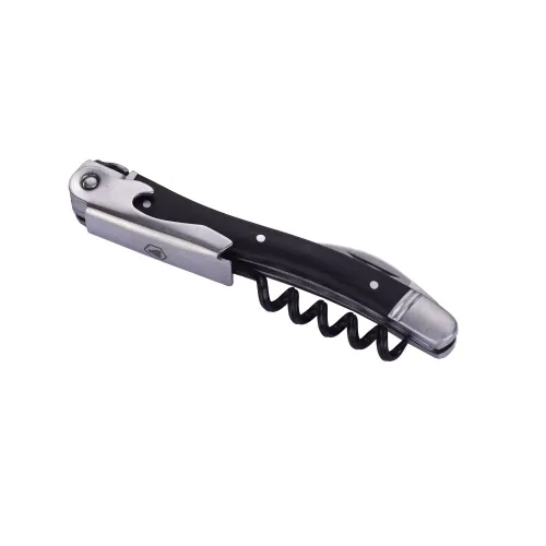 Нож сомелье Laguiole Black Wood Corkscrew с открывалкой дерево пакка в подарочной коробке (40268161)