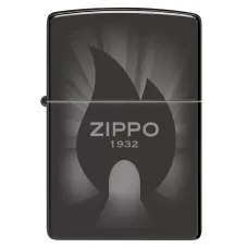 Зажигалка бензиновая ZIPPO High Polish Black Radiant Design (46175)