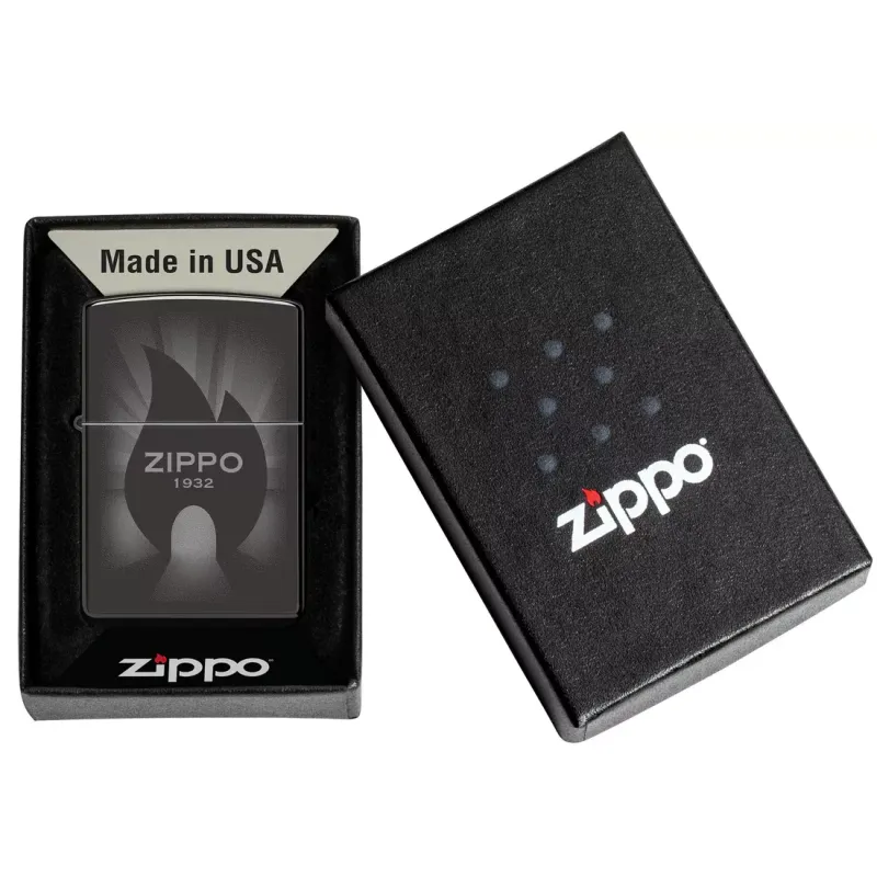 Запальничка бензинова ZIPPO High Polish Black Radiant Design (46175)