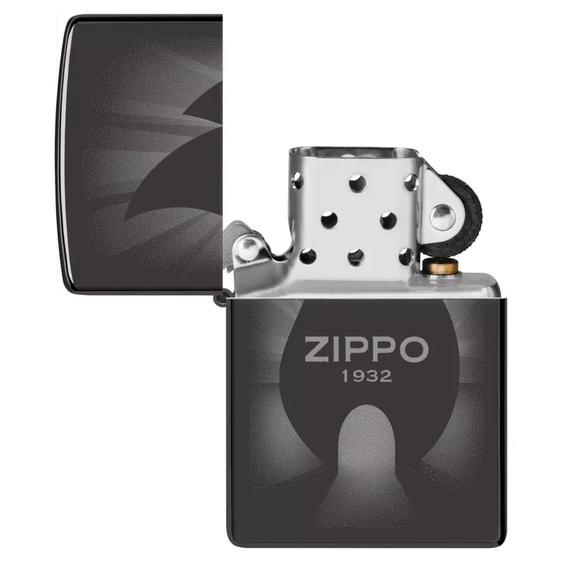 Запальничка бензинова ZIPPO High Polish Black Radiant Design (46175)