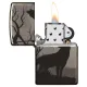 Зажигалка бензиновая ZIPPO Wolves Design черный лед (49188)