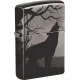 Зажигалка бензиновая ZIPPO Wolves Design черный лед (49188)