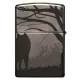 Зажигалка бензиновая ZIPPO Wolves Design черный лед (49188)