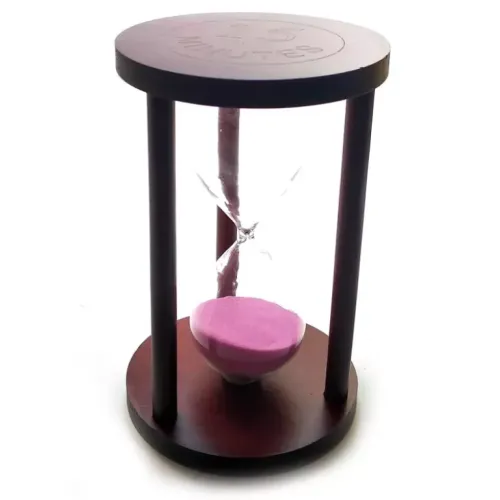Песочные часы Часы песочные на 15 минут в дереве, розовый песок 14,5х9х9 см (DN32213A)