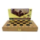 Ігрові набори Ігровий набір 3 в 1 нарди, шахи, шашки DUKE дерево бамбук, картонна упаковка (33,5 х 33,5 х 2,3 см) (DN36039)