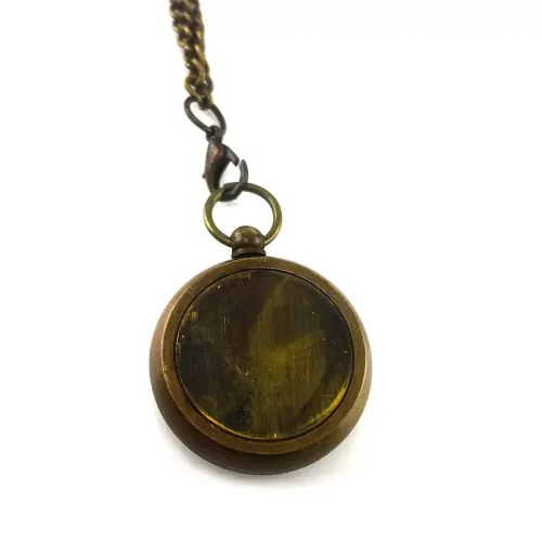 Компасы, лупы Компас карманный бронзовый безжидкостный на цепочке d-3.3,h-1,1 см (DN34884)