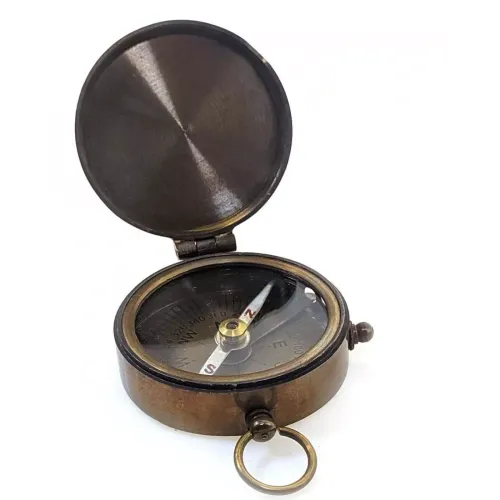 Компаси, лупи Компас с крышкой бронзовый диаметром 5 см None (DN33976)