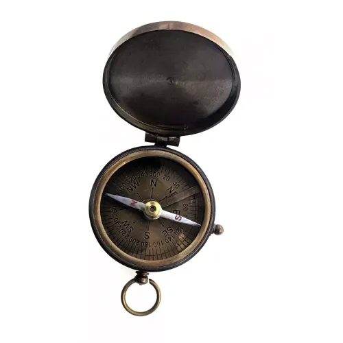 Компаси, лупи Компас с крышкой бронзовый диаметром 5 см None (DN33976)