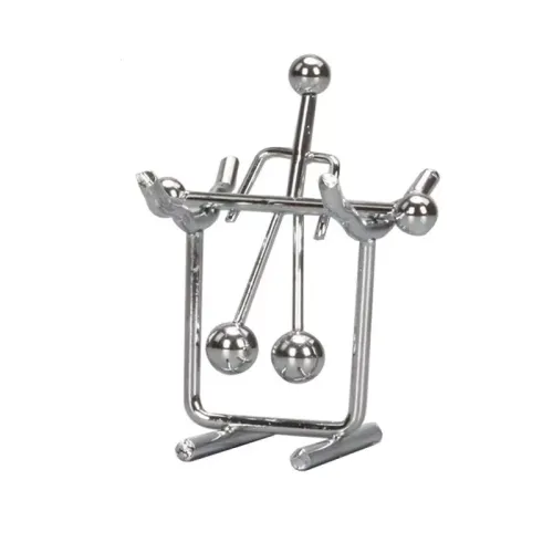 Приниматели решений и антистрессы Маятник антистресс "Спортсмен" инерционный (7,5х7х2 см) хром, металл (DN26889A)