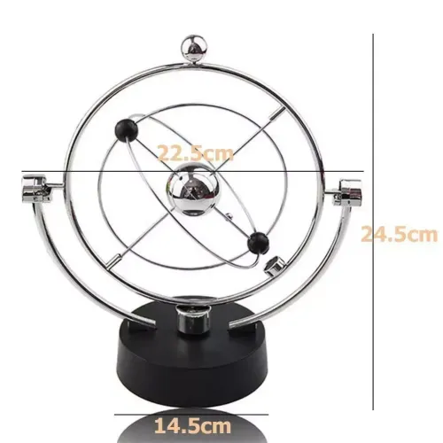 Приниматели решений и антистрессы Маятник кинетический магнитный антистресс "Сфера" инетрационный (4 батарейки АА в комплект не входят) пластик, хром (23х22х14 см) (DN26877N)