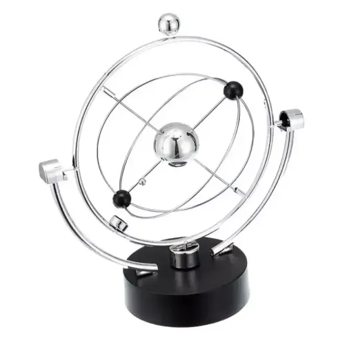 Приниматели решений и антистрессы Маятник кинетический магнитный антистресс "Сфера" инетрационный (4 батарейки АА в комплект не входят) пластик, хром (23х22х14 см) (DN26877N)