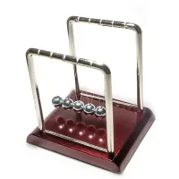 Маятник Кулі Ньютона антистрес, коричневі, пластик, метал 13,5х14х11,5 см (DN19376)