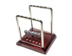 Маятник Шары Ньютона антистресс, коричневые, пластик, металл 13,5х14х11,5 см (DN19376)