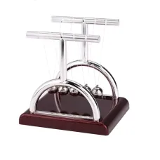 Маятник Шары Ньютона мини антистресс инерционные, пластик, металл (9х9х7,5 см) коричневые (DN29789)