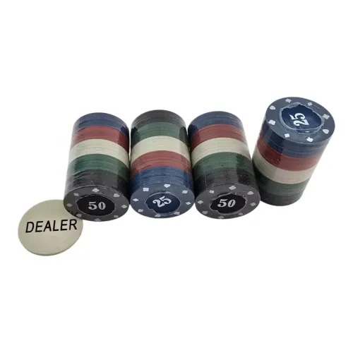 Покерные фишки Набір фішки для покеру з номіналом 100 шт, d-39, вага фішки 4 гр, пластик, блістер (DN26721N)