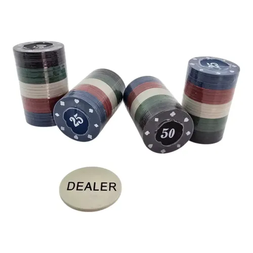 Покерные фишки Набір фішки для покеру з номіналом 100 шт, d-39, вага фішки 4 гр, пластик, блістер (DN26721N)
