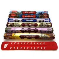 Набір пахощів Tulasi "Дух Бізнесу" 6 видів ароматів з дерев'яною підставкою (DN34585)