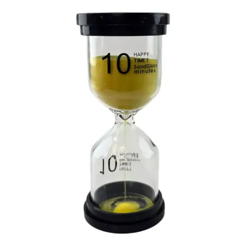 Песочные часы Песочные часы на 10 минут, желтый песок 10х4,5х4,5 см, картона упаковка (DN30777F)