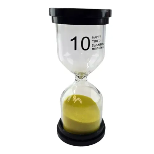 Песочные часы Песочные часы на 10 минут, желтый песок 10х4,5х4,5 см, картона упаковка (DN30777F)