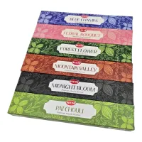 Подарочный набор благовоний 6 ароматов Money Series 6 In 1 Hexa Gift Pack Денежная серия 6 пачек по 15 г, мини-держатель, подарочная коробка (DN36548)