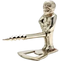Штопор с открывалкой Мальчик 7х8х4,2 см бронза, хром (DN25807)