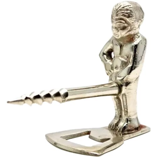 Все для алкогольних напоїв Штопор з відкривачкою Хлопчик 7х8х4,2 см бронза, хром (DN25807)