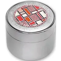Скринька "Jardin D'ete" метал, кристали, емаль, дзеркальний хром 8,5х8,5х7 см (J98-0419)