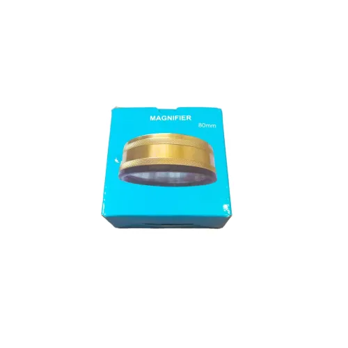 Компаси, лупи Універсальна збільшувальна екранна лупа кругла, метал, золотистий, кратність 6Х d-8 см h-4 см (DN29774)