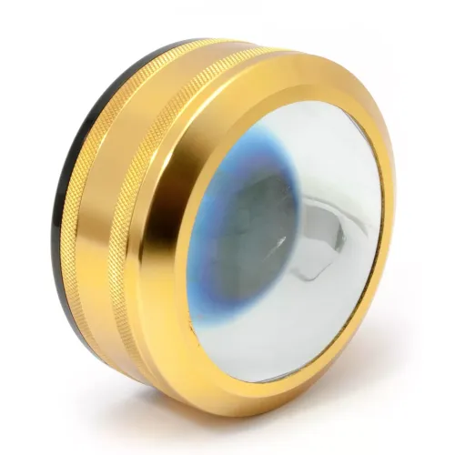 Компаси, лупи Універсальна збільшувальна екранна лупа кругла, метал, золотистий, кратність 6Х d-8 см h-4 см (DN29774)