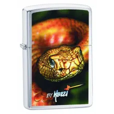 Зажигалка бензиновая Zippo Mazzi-Snake Серебристая матовая с рисунком (24446)