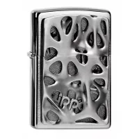 Зажигалка бензиновая Zippo Voronoi Матовый хром с объемной эмблемой (2004313)