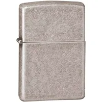 Зажигалка армированная бензиновая Zippo Armor Antique Silver Plate античное серебро (28973)