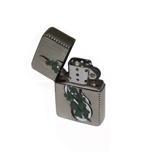 Бензиновые зажигалки Зажигалка бензиновая STAR CLOVER Silver (23565STAR)