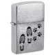 Бензиновые зажигалки Зажигалка бензиновая Zippo Footprints Design Серебристый (46322)