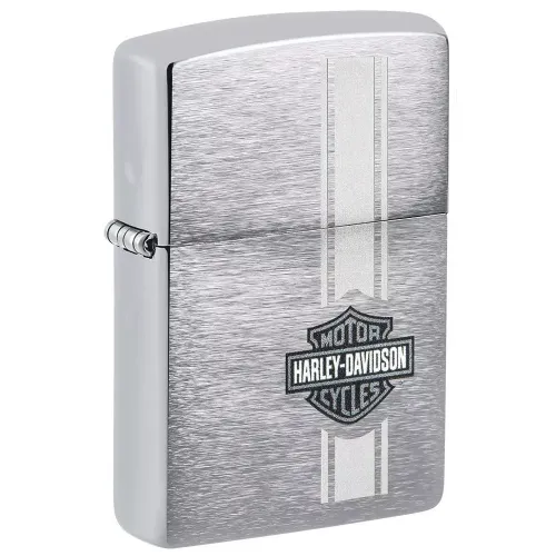 Бензиновые зажигалки Зажигалка бензиновая Zippo Harley Davidson brushed chrome (49828)