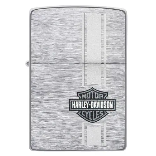 Бензиновые зажигалки Зажигалка бензиновая Zippo Harley Davidson brushed chrome (49828)