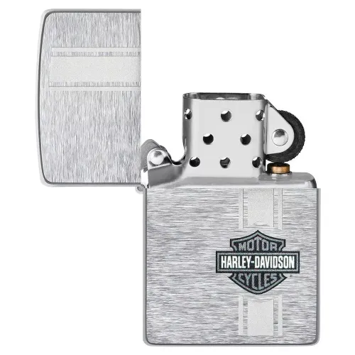 Бензиновые зажигалки Зажигалка бензиновая Zippo Harley Davidson brushed chrome (49828)