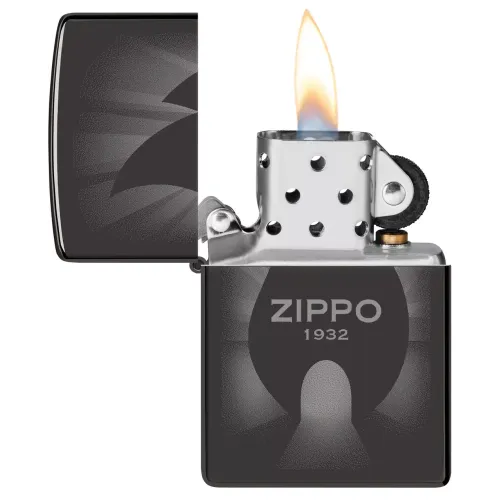 Бензинові запальнички Запальничка бензинова ZIPPO High Polish Black Radiant Design (46175)