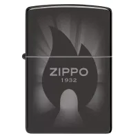 Зажигалка бензиновая ZIPPO High Polish Black Radiant Design (46175)