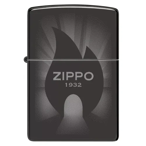 Бензинові запальнички Запальничка бензинова ZIPPO High Polish Black Radiant Design (46175)