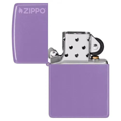 Бензинові запальнички Запальничка бензинова ZIPPO Reg Smoky Lavender Matte with Logo, лавандова (46681)
