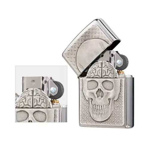 Бензинові запальнички Запальничка бензинова ZIPPO Skull with Brain Surprise (29818)