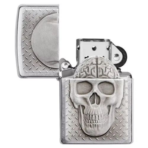 Бензинові запальнички Запальничка бензинова ZIPPO Skull with Brain Surprise (29818)