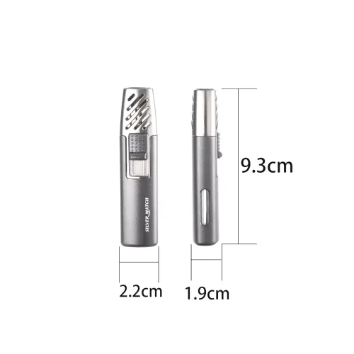 Газові запальнички Запальничка вузька газова турбо Silver Match Tirana пластик, метал,хром, сатин, оксамитовий мішечок мішечок (40674369SL)