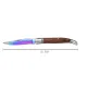 Складаний ніж 21,5 см Laguiole, титан, коричневе дерево пакка, в подарунковій коробці (40268780)