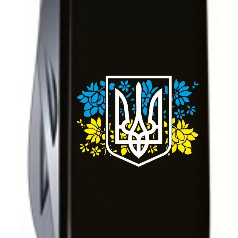 Складной нож Victorinox Huntsman Ukraine Герб Украины с цветочным флагом (1.3713.3_T1280u)