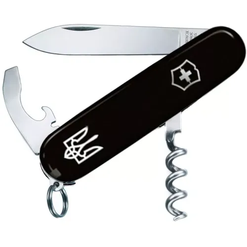 Ножі та мультитули Victorinox Швейцарський ніж Victorinox Waiter Ukraine Чорний (0.3303.3R1)