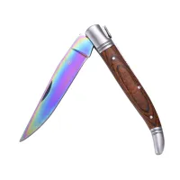 Складаний ніж 21,5 см Laguiole, титан, коричневе дерево пакка, в подарунковій коробці (40268780)