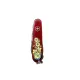Ножі та мультитули Victorinox Складаний ніж 91 мм Victorinox Huntsman Ukraine 15 функцій, 4 шари, червоний напівпрозорий, Квіти (1.3713.T_T1050u)