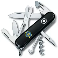 Складной нож Victorinox Climber Ukraine Трезубец на щите с лентой (1.3703.3_T1070u)